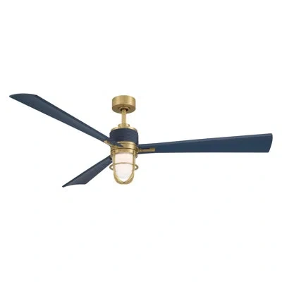 Minka Aire Nauticus 65" Led Smart Indoor/outdoor Ceiling Fan In Clear