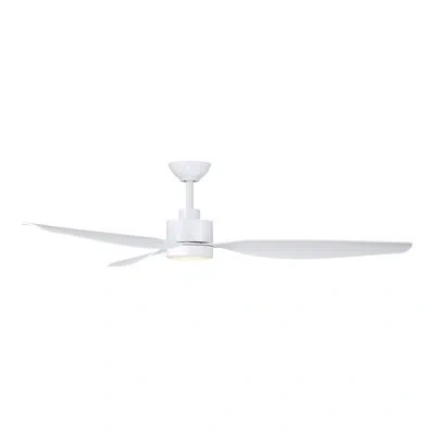 Minka Aire Norwynd 60" 5cct Led Smart Coastal Rated Indoor/outdoor Ceiling Fan In White,flat White