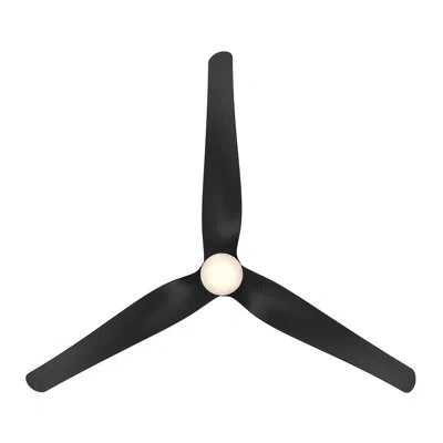 Minka Aire Norwynd 72" 5cct Led Smart Coastal Rated Indoor/outdoor Ceiling Fan In Coal,black