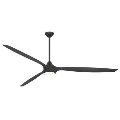 Minka Aire Pierce Led Smart Ceiling Fan In Black,black