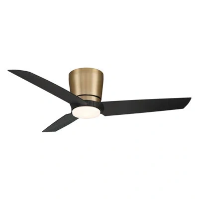 Minka Aire Pure 48" Led Flush Mount Ceiling Fan In Gold