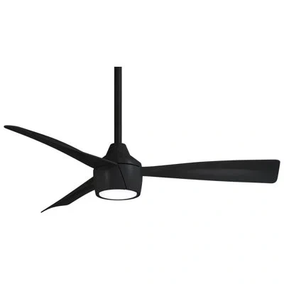 Minka Aire Skinnie 44" 44'' Ceiling Fan With Led Lights In Coal