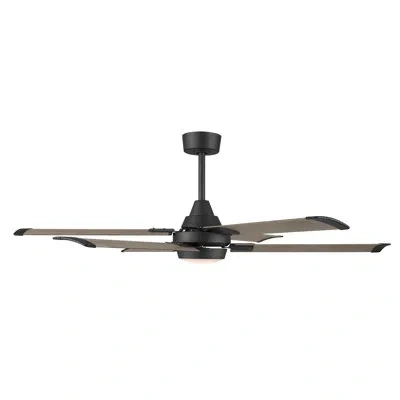 Minka Aire Soarin 56" 5cct Led Smart Ceiling Fan In Black,aged Oak