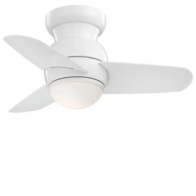 Minka Aire Spacesaver 26" 3-blade Led Propeller Ceiling Fan With Light Kit Included In White