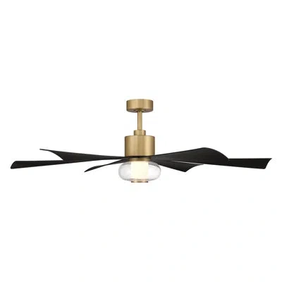 Minka Aire Veyra 56" 5cct Led Smart Ceiling Fan In Coal,brass