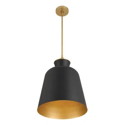 Minka Lavery 1 Light Pendant In Legacy Brass & Dark Matte Blac
