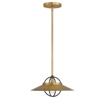 Minka Lavery 1 Light Pendant In Legacy Brass & Dark Matte Blac