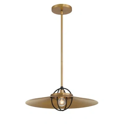 Minka Lavery 1 Light Pendant In Legacy Brass & Dark Matte Blac