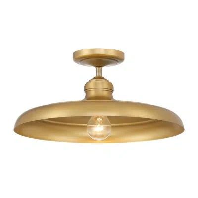 Minka Lavery 1 Light Semi Flush In Brass