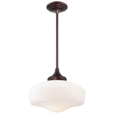 Minka Lavery 17 1/4" Wide White Glass Schoolhouse Pendant Light