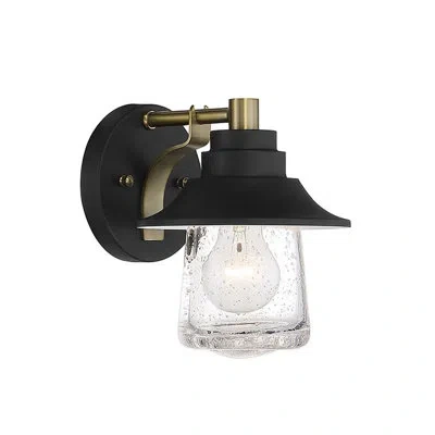 Minka Lavery 1-light Dimmable Sand Coal Bath Bar In Sand Coal W,soft Brass