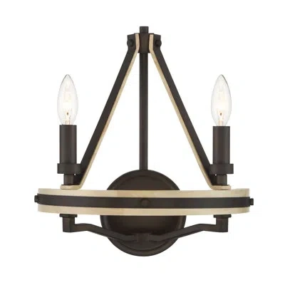 Minka Lavery 2 Light Wall Sconce In Dark Bronze