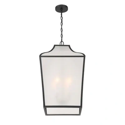 Minka Lavery 4 Light Pendant In Dark Matte Black