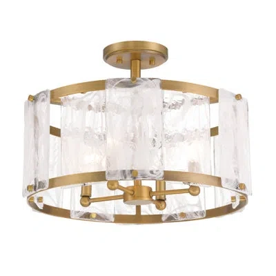 Minka Lavery 4 Light Semi Flush In Legacy Brass