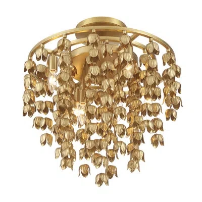 Minka Lavery 6 Light Semi Flush In Legacy Brass