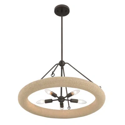 Minka Lavery Aeris 24" 5-light Pendant In Bronze
