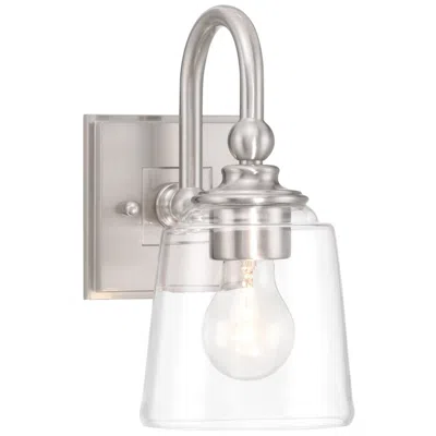 Minka Lavery Antonia 1-light 5.5-in Brushed Nickel Wall Sconce With Shade