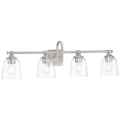 Minka Lavery Antonia 4-light 35-in Brushed Nickel Vanity Light With Shades