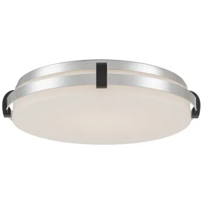 Minka Lavery Arclume 5cct Led 14.75in Chrome N Black Flush Mount With Shade