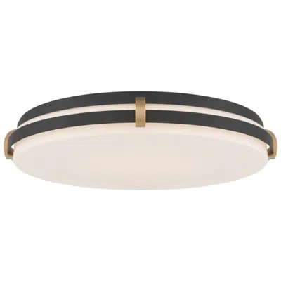 Minka Lavery Arclume 5cct Led 18.75-in Black N Brass Flush Mount With Shade