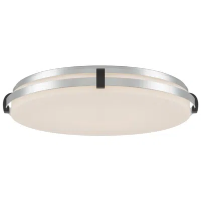 Minka Lavery Arclume 5cct Led 18.75in Chrome N Black Flush Mount With Shade