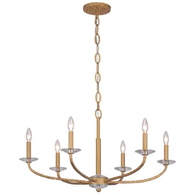 Minka Lavery Atella 32" Wide Ashen Gold 6-light Chandelier