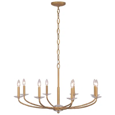 Minka Lavery Atella 36" Wide Ashen Gold 8-light Chandelier