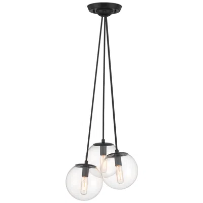 Minka Lavery Auresa 18" Wide Coal Multi-light Pendant With Clear Glass
