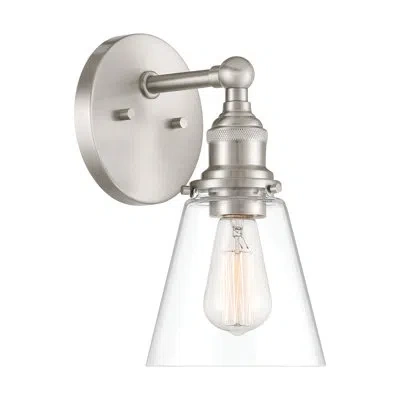 Minka Lavery Barwell 14.25" High 1-light Bath Sconce In Nickel