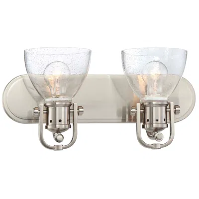 Minka Lavery Bath Art 16" Wide Brushed Nickel 2-light Bath Light