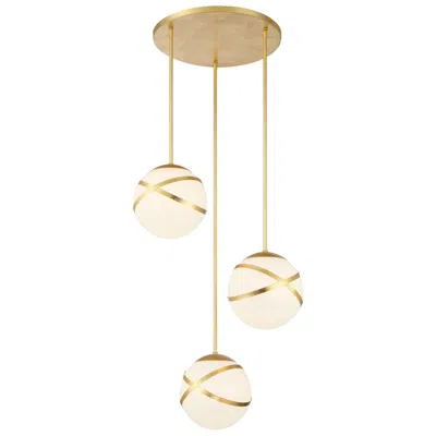 Minka Lavery Batignolles 24 3/4"w Spring Gold Leaf Multi-light Pendant