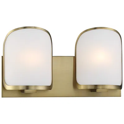Minka Lavery Bishop Crossing 9" High Soft Brass Metal 2-light Wall Sconce
