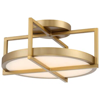 Minka Lavery Boada 14" Wide Soft Brass Led Ceiling Light