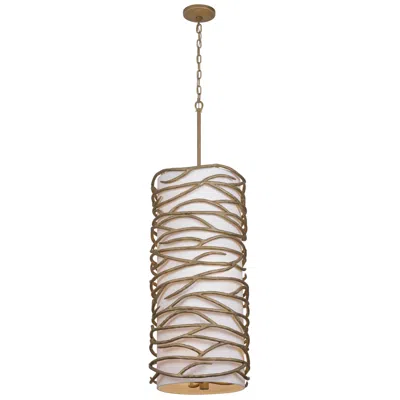 Minka Lavery Branch Reality 9-light Ashen Gold Pendant With White Shade