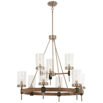 Minka Lavery Bridlewood 32" Stone Gray And Nickel 9-light Chandelier