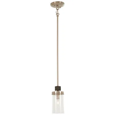 Minka Lavery Bridlewood 4"w Stone Gray And Brushed Nickel Mini Pendant