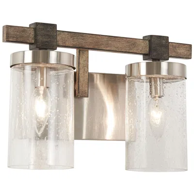 Minka Lavery Bridlewood 8 3/4" High Brushed Nickel 2-light Wall Sconce
