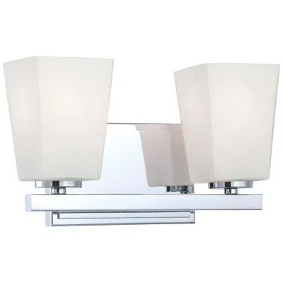 Minka Lavery City Square 12 1/4" Wide Chrome 2-light Bath Light