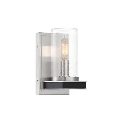 Minka Lavery Cole's Crossing 8 1/4" Nickel Seeded Glass Candelabra Wall Sconce