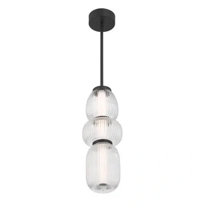 Minka Lavery Cordel 9.5" Led Mini Pendant In Black