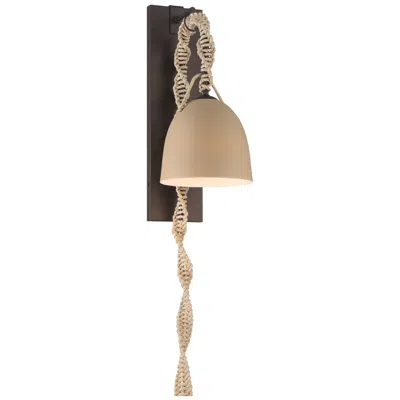 Minka Lavery Cordon 1-lt 7.5-in Dark Bronze Wall Sconce With Ceramic Shade