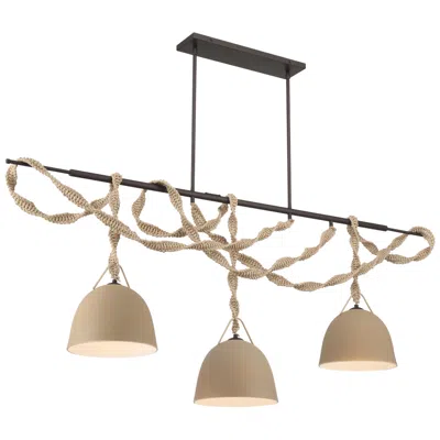 Minka Lavery Cordon 3-light 10-in Dark Bronze Linear Chandelier
