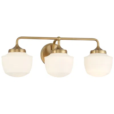 Minka Lavery Cornwell 23" Wide Aged Brass 3-light Bath Light