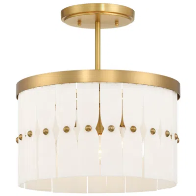 Minka Lavery Coronelle 3-light 16-in Brass Semi-flush To Pendant Lighting