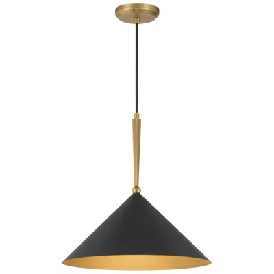 Minka Lavery Cortan 1-light 16-in Legacy Brass And Dark Bronze Pendant