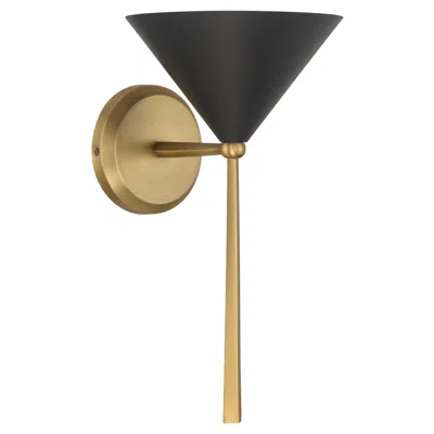 Minka Lavery Cortan 1-light 8-in Legacy Brass And Dark Bronze Wall Sconce