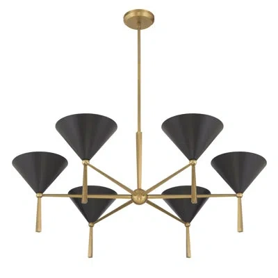 Minka Lavery Cortan 36" 6-light Chandelier In Brass