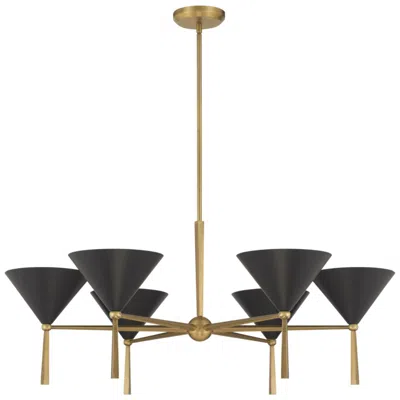 Minka Lavery Cortan 6-light 36-in Legacy Brass And Dark Bronze Chandelier