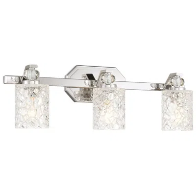 Minka Lavery Crystal Kay 24 1/2" Wide Chrome 3-light Bath Light