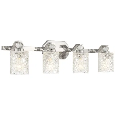 Minka Lavery Crystal Kay 32" Wide Chrome 4-light Vanity Bath Light
